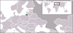 Калининградская область на карте Европы