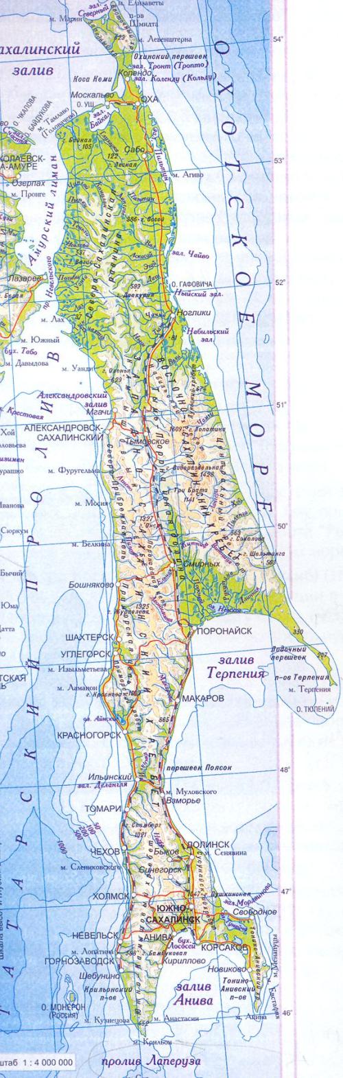 Карта сахалина заливы. Остров Сахалин на карте. Сахалин поселки на карте. Карта острова Сахалин карта острова Сахалин. Остров Сахалин карта с городами.