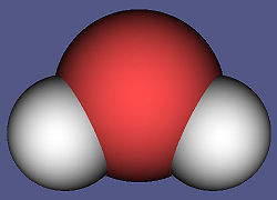 Схематичное изображение молекулы воды