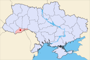 Черновцы на карте страны