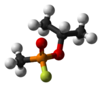 3D ball-and-stick model of sarin